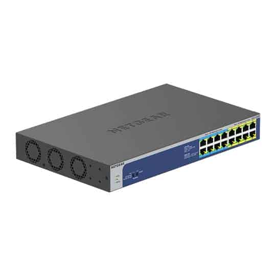 (image for) NETGEAR GS516UP 16 Port Gigabit Unmanaged PoE Switch